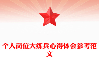 个人岗位大练兵心得体会参考范文