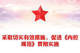 采取切实有效措施，促进《内控规范》贯彻实施