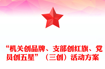 “机关创品牌、支部创红旗、党员创五星”（三创）活动方案
