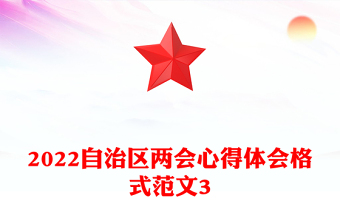 2022自治区两会心得体会格式范文3