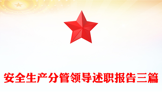 安全生产分管领导述职报告三篇