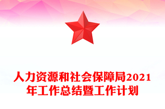人力资源和社会保障局2021年工作总结暨工作计划