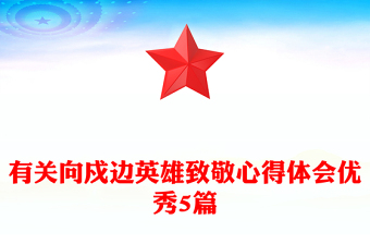 有关向戍边英雄致敬心得体会优秀5篇