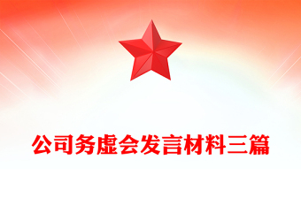 公司务虚会发言材料三篇