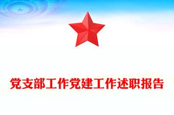 党支部工作党建工作述职报告