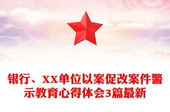 银行、XX单位以案促改案件警示教育心得体会3篇最新