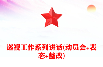 巡视工作系列讲话(动员会+表态+整改)