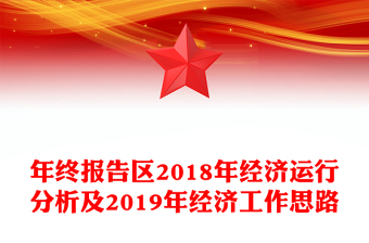年终报告区2018年经济运行分析及2019年经济工作思路
