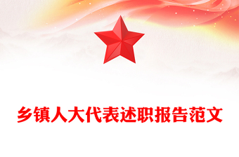 乡镇人大代表述职报告范文