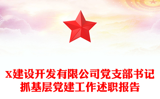 X建设开发有限公司党支部书记抓基层党建工作述职报告