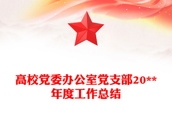 高校党委办公室党支部20**年度工作总结