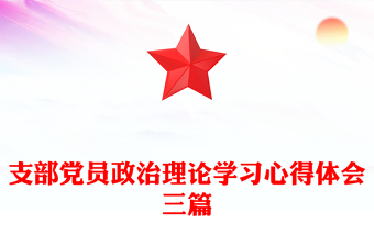 支部党员政治理论学习心得体会三篇