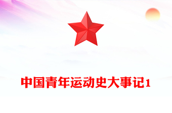 中国青年运动史大事记1