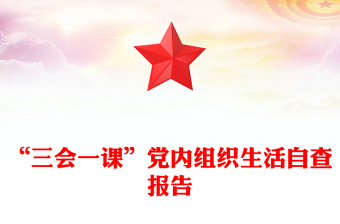 “三会一课”党内组织生活自查报告