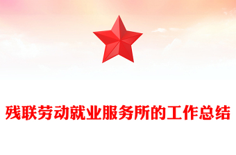 残联劳动就业服务所的工作总结