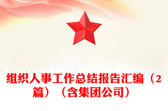 组织人事工作总结报告汇编（2篇）（含集团公司）