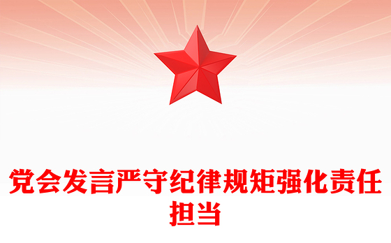 党会发言严守纪律规矩强化责任担当