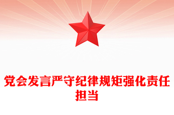党会发言严守纪律规矩强化责任担当