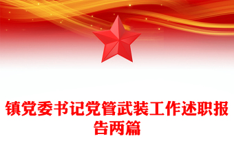 镇党委书记党管武装工作述职报告两篇