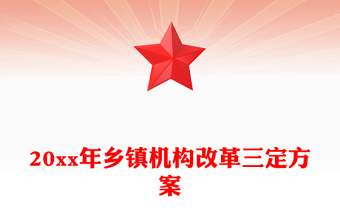 20xx年乡镇机构改革三定方案