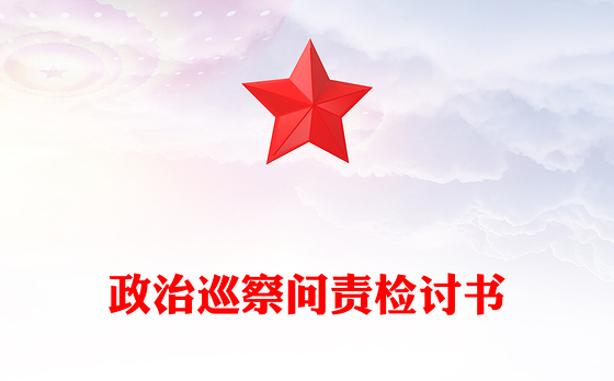 政治巡察问责检讨书