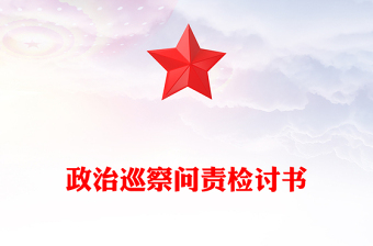 政治巡察问责检讨书