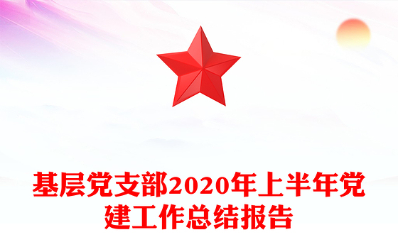 基层党支部2020年上半年党建工作总结报告