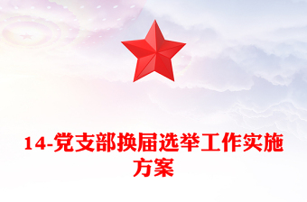 14-党支部换届选举工作实施方案