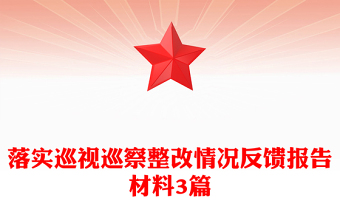 落实巡视巡察整改情况反馈报告材料3篇