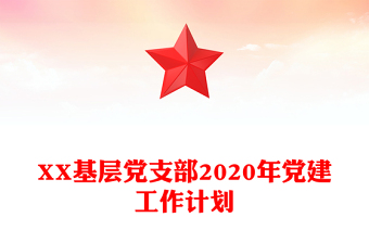 XX基层党支部2020年党建工作计划