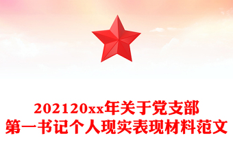 2023支部书记现实表现材料