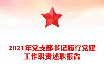 2021年党支部书记履行党建工作职责述职报告