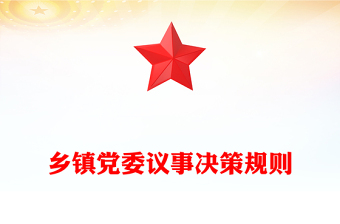 乡镇党委议事决策规则