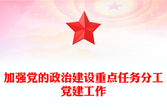 加强党的政治建设重点任务分工党建工作