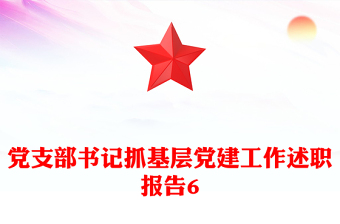 党支部书记抓基层党建工作述职报告6