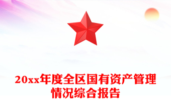 20xx年度全区国有资产管理情况综合报告