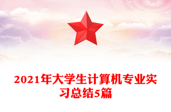 2021年大学生计算机专业实习总结5篇