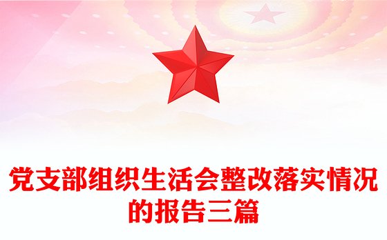 党支部组织生活会整改落实情况的报告三篇