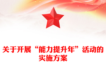 关于开展“能力提升年”活动的实施方案