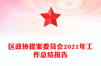 区政协提案委员会2021年工作总结报告