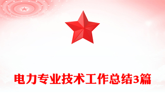 电力专业技术工作总结3篇