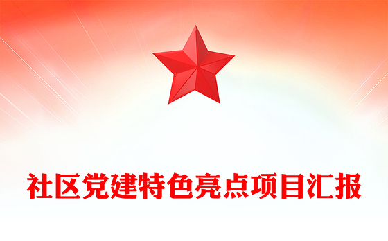 社区党建特色亮点项目汇报