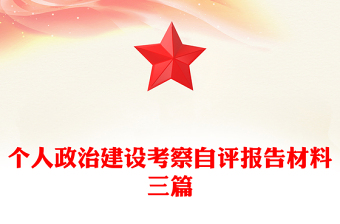 个人政治建设考察自评报告材料三篇
