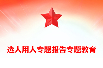 选人用人专题报告专题教育