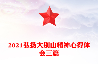 2021弘扬大别山精神心得体会三篇