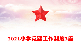 2021小学党建工作制度3篇