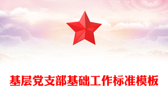 基层党支部基础工作标准模板