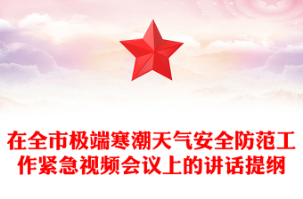 在全市极端寒潮天气安全防范工作紧急视频会议上的讲话提纲