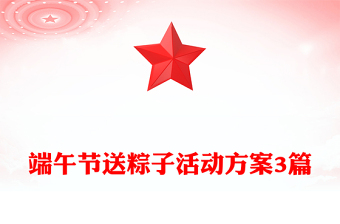 端午节送粽子活动方案3篇