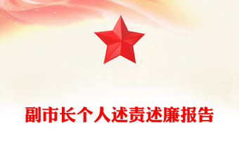 副市长个人述责述廉报告